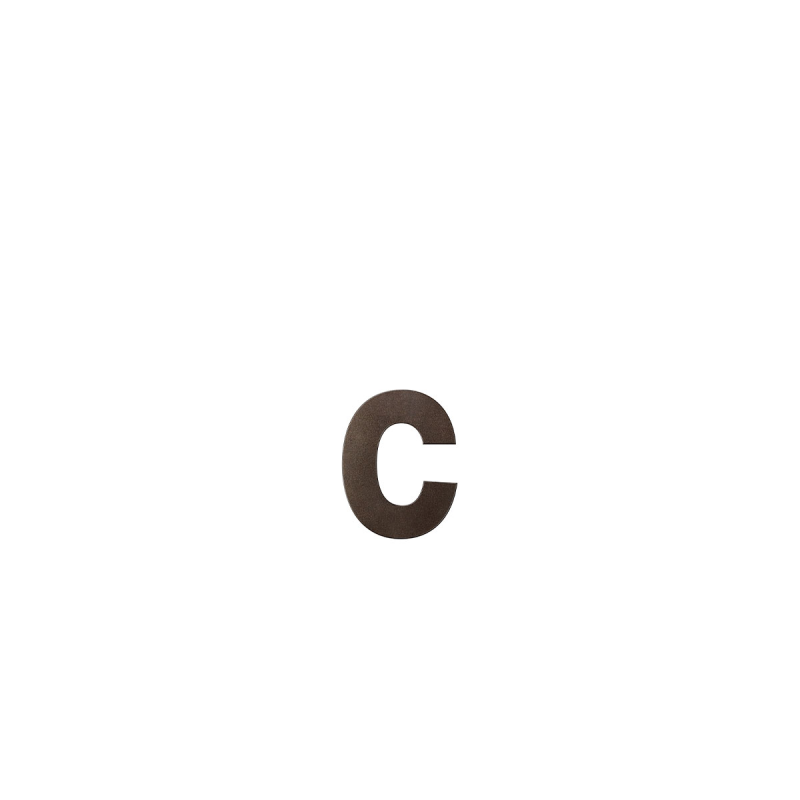 silhouet Denemarken Aas Huisnummer toevoeging letter 'c' Dark blend, 116 mm - Ten Hulscher bv