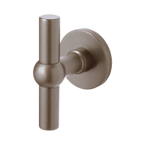 GPF3045.A3 Mocca blend kruisknop Hipi op ronde rozet vast incl. knopvastzetter