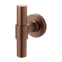 GPF3047.A2-00 Hipi Deux+ Bronze blend kruisknop vast incl. knopvastzetter op ronde rozet