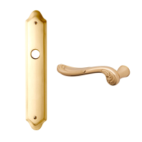 1020L Lord deurkruk op langschild BB56 linkswijzend, messing gepolijst/satinmessing 