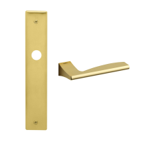 1030 Link deurkruk op schild WC63/8, satinmessing