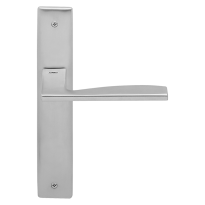 1030R Link deurkruk op schild blind rechtswijzend, satinchrome