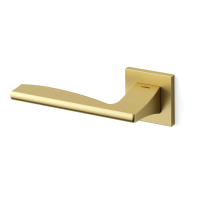 1031L Link deurkruk op rozet linkswijzend, satinmessing