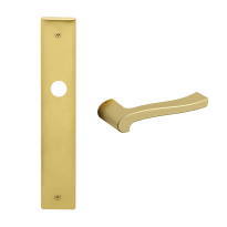 1070 Ola deurkruk op schild BB56, satinmessing