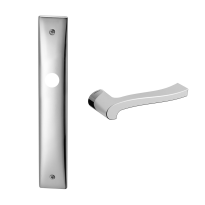 1070 Ola deurkruk op schild WC55/8, chroom