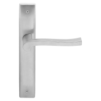 1070R Ola deurkruk op schild BB72 rechtswijzend, satinchrome