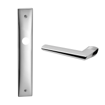 1080L Isi deurkruk op schild PC85 linkswijzend, chroom