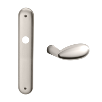 1090 Led deurkruk op schild WC55/8, mat nikkel