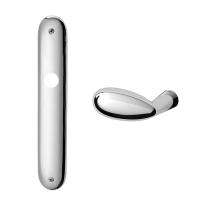 1090L Led deurkruk op schild blind linkswijzend, chroom
