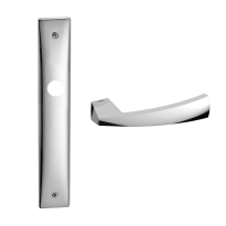 1130R Mitos deurkruk op schild PC92 rechtswijzend, chroom