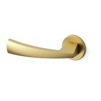 1131L Mitos deurkruk op rozet linkswijzend, satinmessing