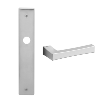 1160 Telis deurkruk op schild WC72/8, satinchrome