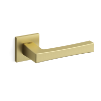 1161R Telis deurkruk op rozet rechtswijzend, satinmessing