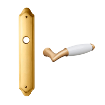 1200 Melody deurkruk op langschild BB56, satinmessing