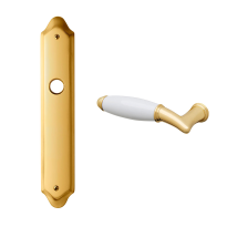 1200L Melody deurkruk op langschild BB56 linkswijzend, 24k Goud