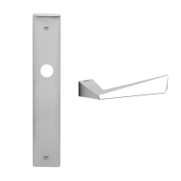 1250 Piramid deurkruk op schild PC72, satinchrome