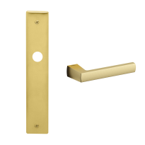 1290 Fan deurkruk op schild BB56, satinmessing