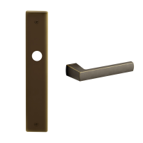 1290 Fan deurkruk op schild WC55/8, imperial brons