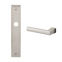 1290L Fan deurkruk op schild PC85 linkswijzend, mat nikkel