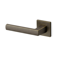 1291L Fan deurkruk op rozet linkswijzend, imperial brons