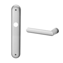 1300L Zante deurkruk op schild PC72 linkswijzend, satinchrome