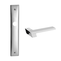 1370 Jet deurkruk op schild PC55, chroom