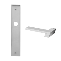 1370L Jet deurkruk op schild PC55 linkswijzend, satinchrome