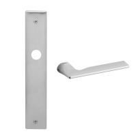 1460 Kiri deurkruk op schild PC85, satinchrome