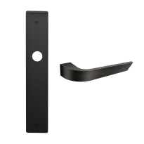 1500R Nuria deurkruk op schild PC92 rechtswijzend, grafiet