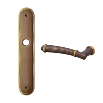 1510L Aurora deurkruk op langschild linkswijzend, matbrons