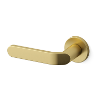 1611L Callas deurkruk op rozet linkswijzend, satinmessing