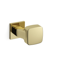 1621R Carré deurkruk op rozet rechtswijzend, messing gepolijst