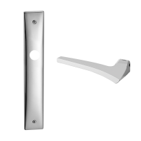 1630L Astrid deurkruk op schild PC92 linkswijzend, chroom