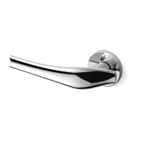 1791L Aqualung deurkruk op rozet linkswijzend, chrome