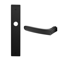 1870L Frame Q deurkruk op schild PC72 linkswijzend, mat zwart
