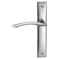 350L Zoom deurkruk op langschild linkswijzend, chroom