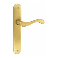 450 Ande deurkruk op langschild BB72, satinmessing