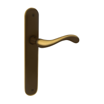 450 Ande deurkruk op langschild PC55, matbrons