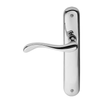 450L Ande deurkruk op langschild PC92 linkswijzend, chroom