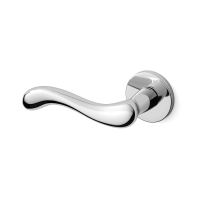 451L Ande deurkruk op rozet linkswijzend, chrome