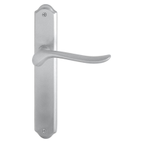 690 Rondo deurkruk op langschild PC72, satinchrome 