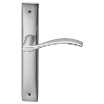 710 Zen deurkruk op langschild BB72, satinchroom/chroom