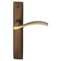 710 Zen deurkruk op langschild WC63/8, mat brons