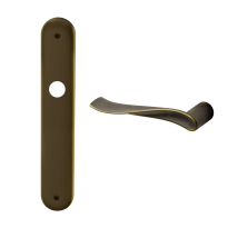 730L Spin deurkruk op schild PC72 linkswijzend, imperial brons