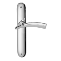 770 Nadir deurkruk op schild PC55, chroom