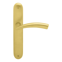 770 Nadir deurkruk op schild WC57/5, satinmessing