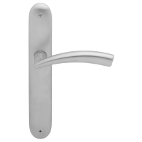 770 Nadir deurkruk op schild WC72/8, satinchrome