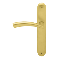 770L Nadir deurkruk op schild blind linkswijzend, satinmessing