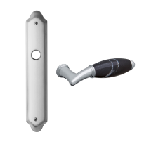 8000 Paros deurkruk op langschild PC72, chroom