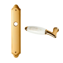 8000L Paros deurkruk op langschild PC85 linkswijzend, 24k Goud